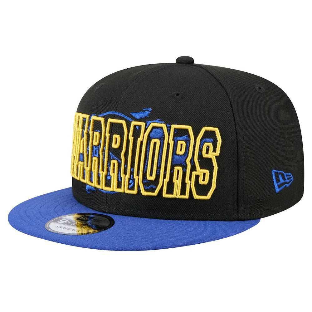 New Era - Golden State Warriors Sport Night Splatter 2-Tone 9FIFTY Snapback Hat - Black/Royal