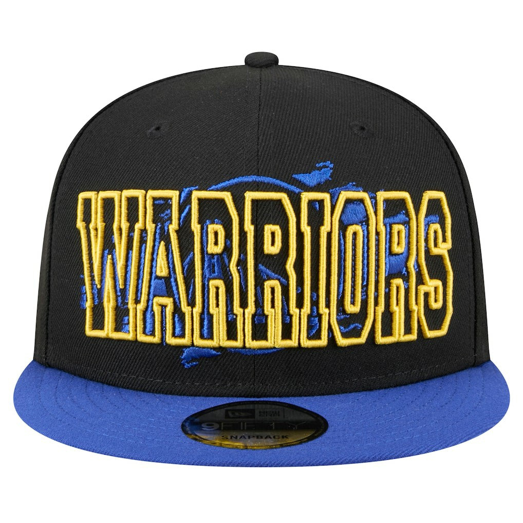New Era - Golden State Warriors Sport Night Splatter 2-Tone 9FIFTY Snapback Hat - Black/Royal