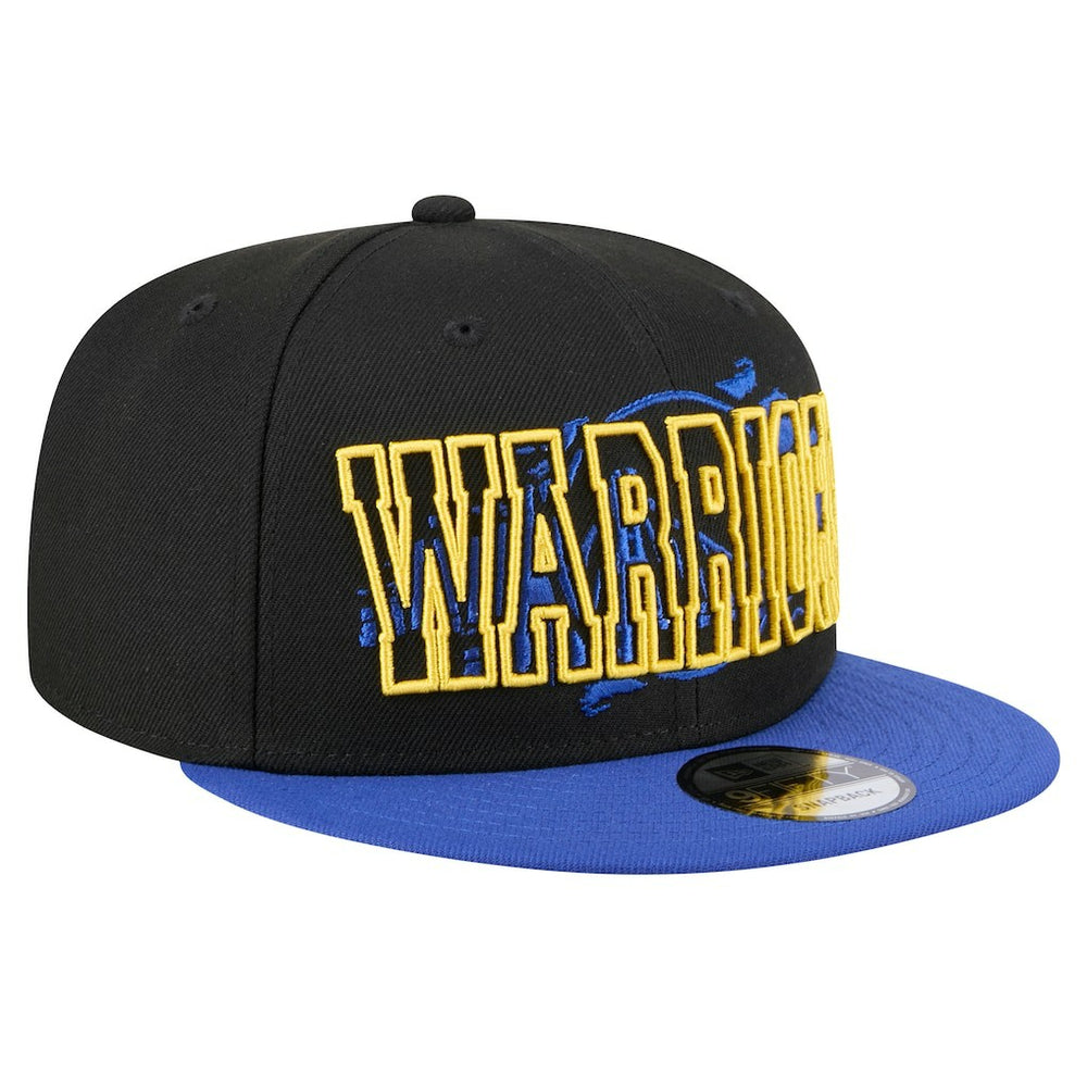 New Era - Golden State Warriors Sport Night Splatter 2-Tone 9FIFTY Snapback Hat - Black/Royal