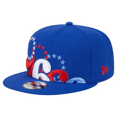 New Era - Philadelphia 76ers Sport Night Team Shadow 9FIFTY Snapback Hat - Royal