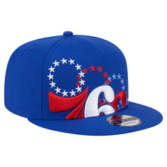 New Era - Philadelphia 76ers Sport Night Team Shadow 9FIFTY Snapback Hat - Royal