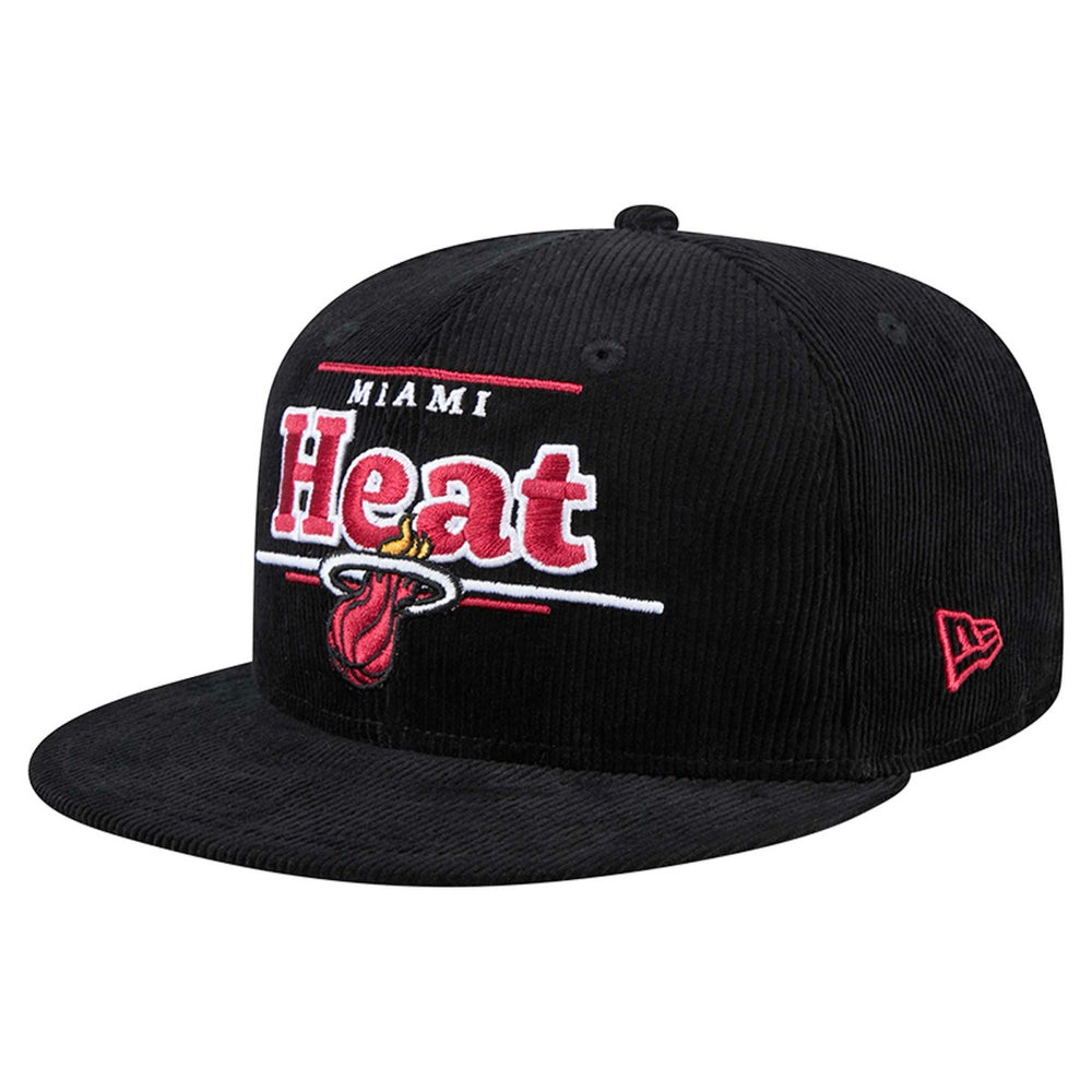New Era - Miami Heat Throwback Display Corduroy 9FIFTY Snapback Hat - Black