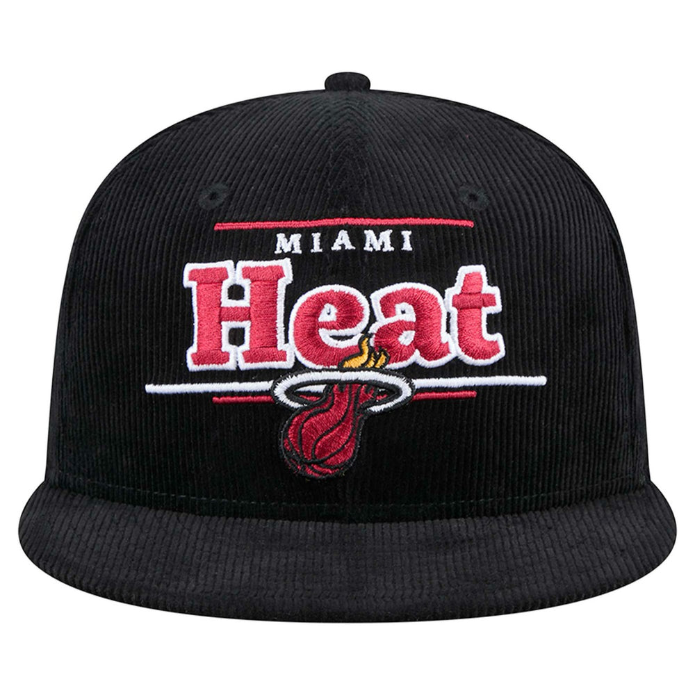 New Era - Miami Heat Throwback Display Corduroy 9FIFTY Snapback Hat - Black