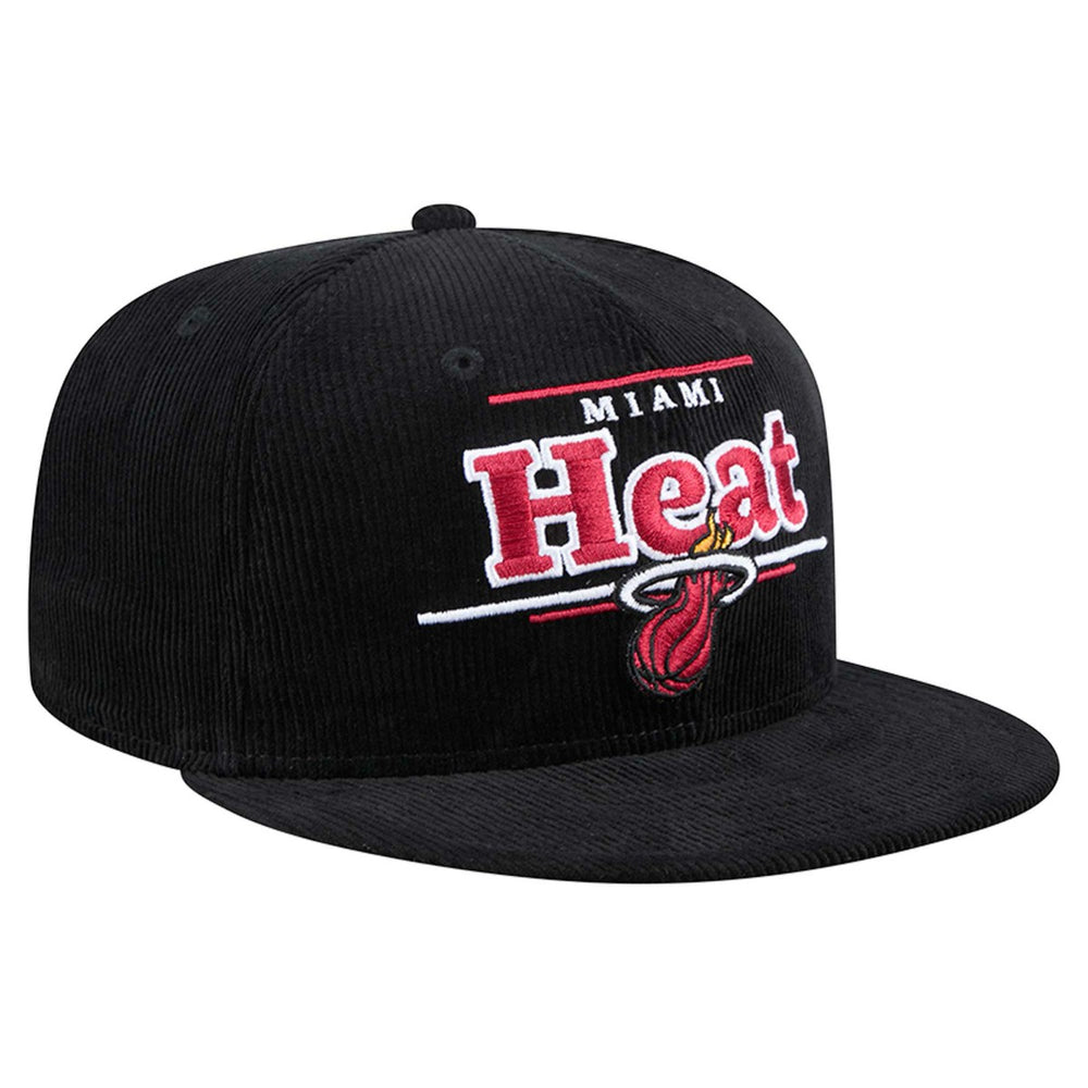 New Era - Miami Heat Throwback Display Corduroy 9FIFTY Snapback Hat - Black