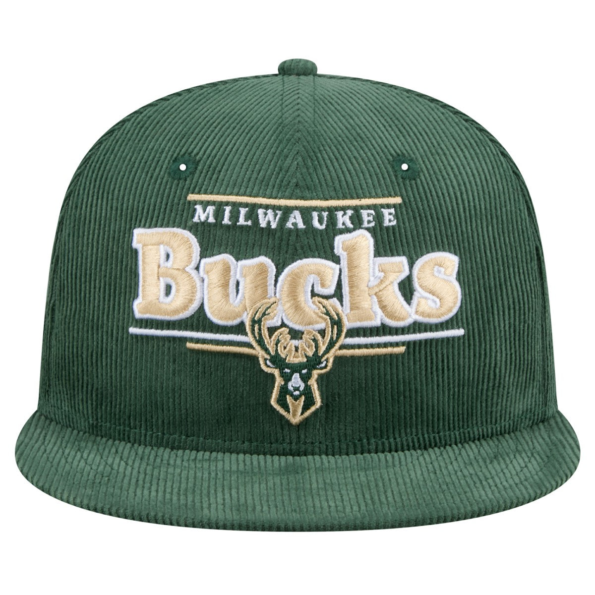 New Era - Milwaukee Bucks Throwback Display Corduroy 9FIFTY Snapback Hat - Hunter Green