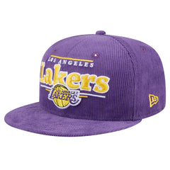 New Era - Los Angeles Lakers Throwback Display Corduroy 9FIFTY Snapback Hat - Purple