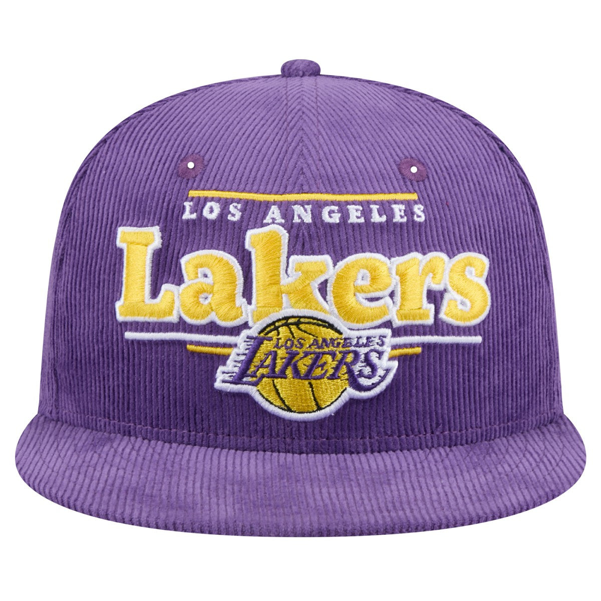 New Era - Los Angeles Lakers Throwback Display Corduroy 9FIFTY Snapback Hat - Purple