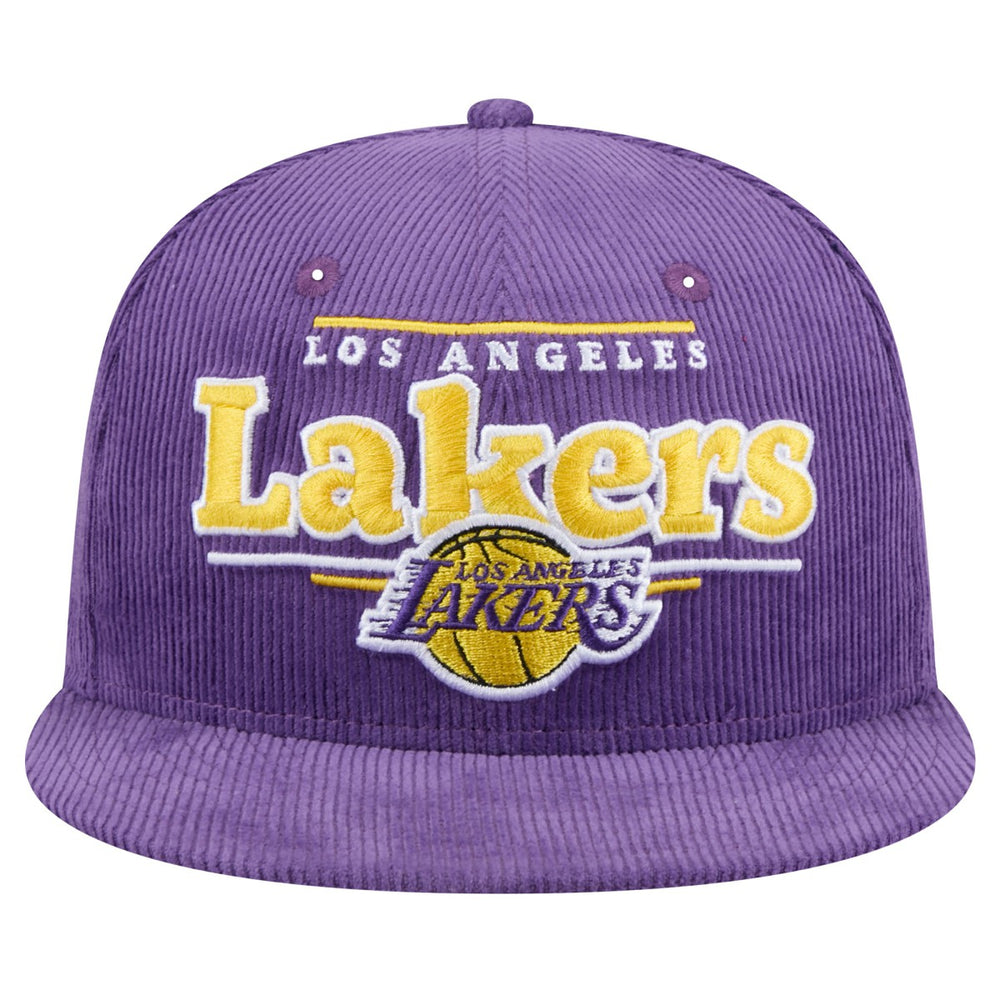 New Era - Los Angeles Lakers Throwback Display Corduroy 9FIFTY Snapback Hat - Purple