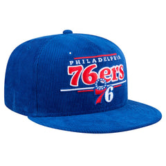 New Era - Philadelphia 76ers Throwback Display Corduroy 9FIFTY Snapback Hat - Royal