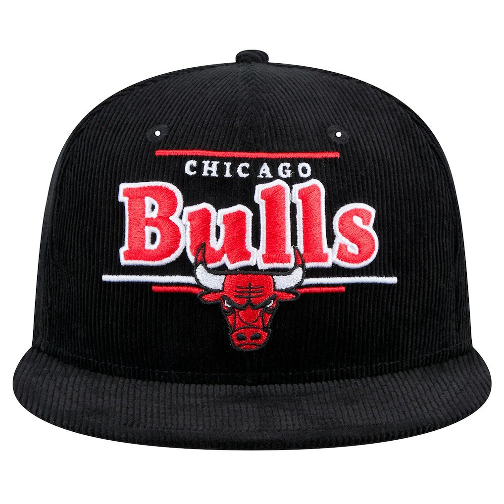 New Era - Chicago Bulls Throwback Display Corduroy 9FIFTY Snapback Hat - Black