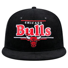 New Era - Chicago Bulls Throwback Display Corduroy 9FIFTY Snapback Hat - Black