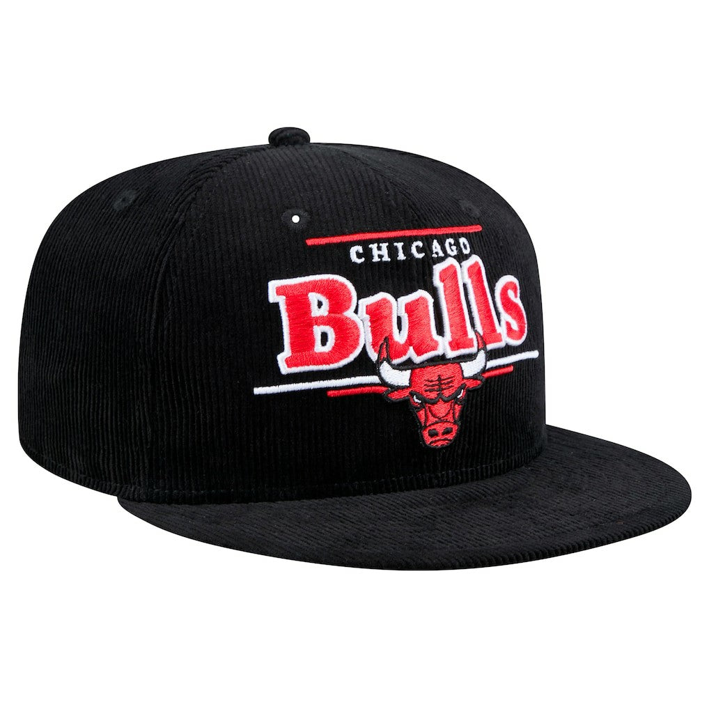 New Era - Chicago Bulls Throwback Display Corduroy 9FIFTY Snapback Hat - Black