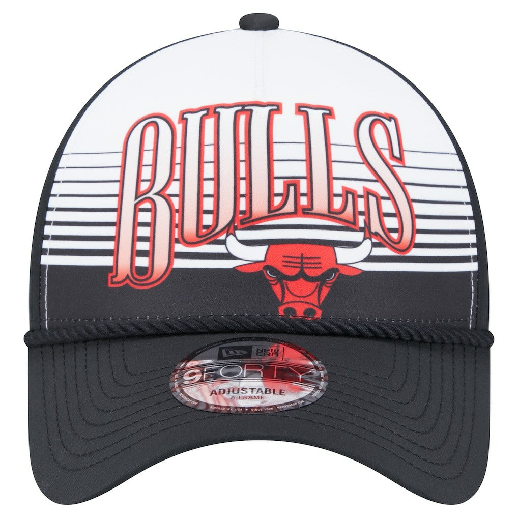 New Era -  Chicago Bulls Black Throwback Gradient A-Frame 9FORTY Adjustable Hat