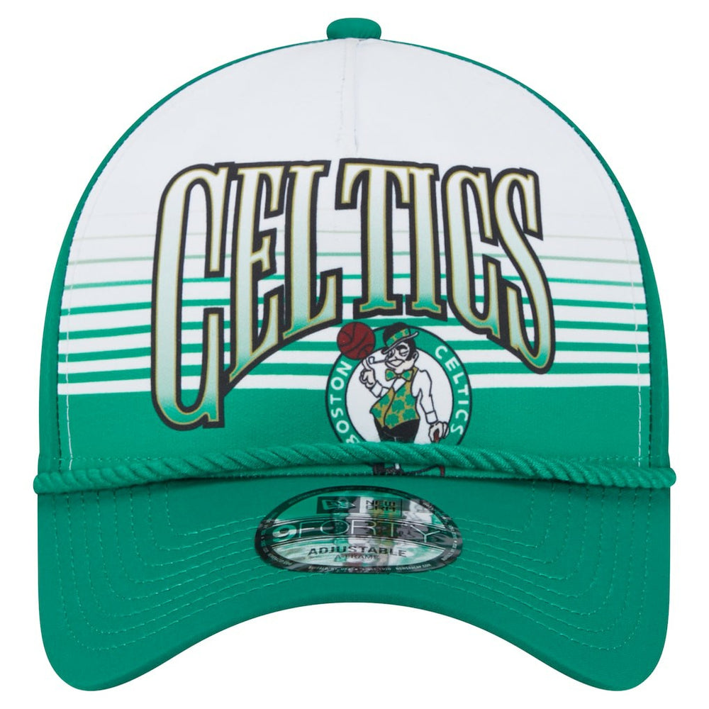 New Era -  Boston Celtics Kelly Green Throwback Gradient A-Frame 9FORTY Adjustable Hat