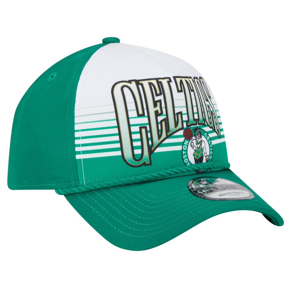 New Era -  Boston Celtics Kelly Green Throwback Gradient A-Frame 9FORTY Adjustable Hat