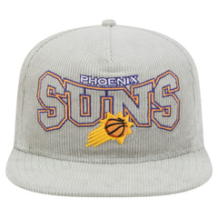 New Era - Phoenix Suns Throwback Corduroy Golfer Snapback Hat - Gray