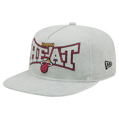 New Era - Miami Heat Throwback Corduroy Golfer Snapback Hat - Gray
