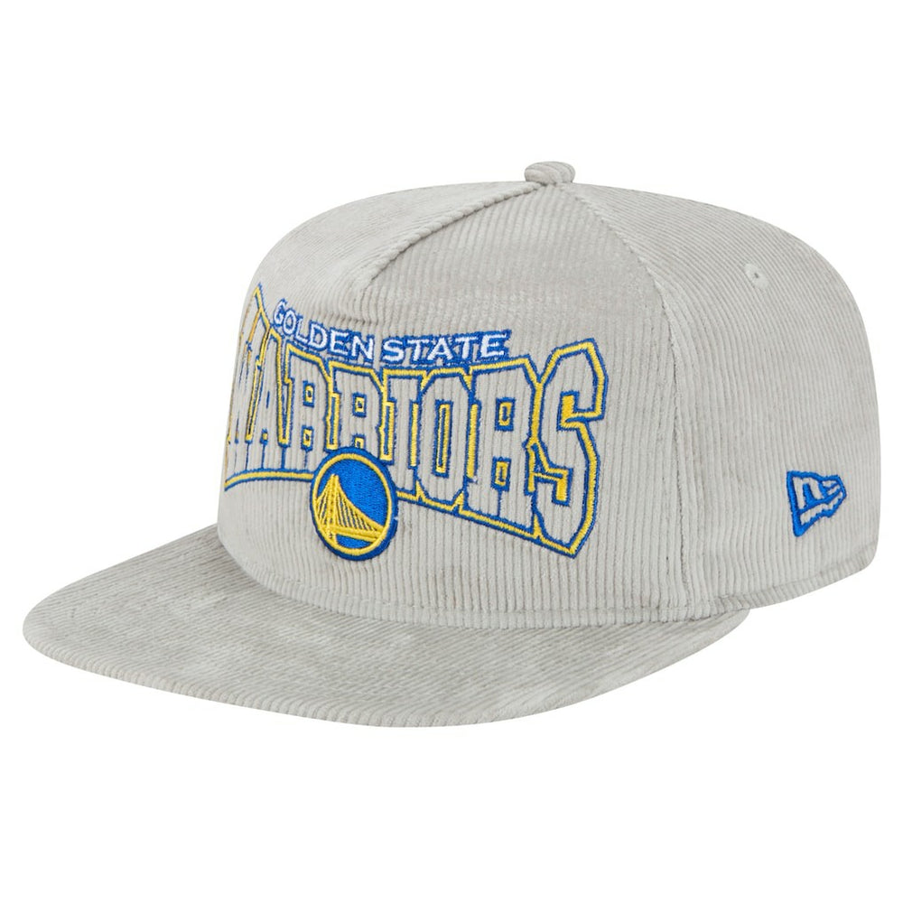 New Era - Golden State Warriors Throwback Corduroy Golfer Snapback Hat - Gray