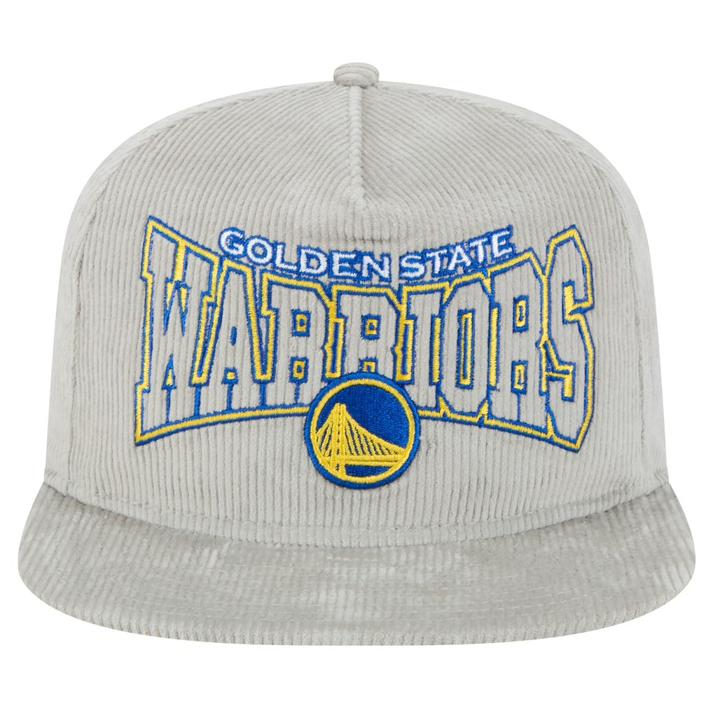 New Era - Golden State Warriors Throwback Corduroy Golfer Snapback Hat - Gray