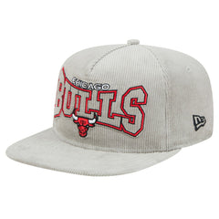 New Era - Chicago Bulls Throwback Corduroy Golfer Snapback Hat - Gray