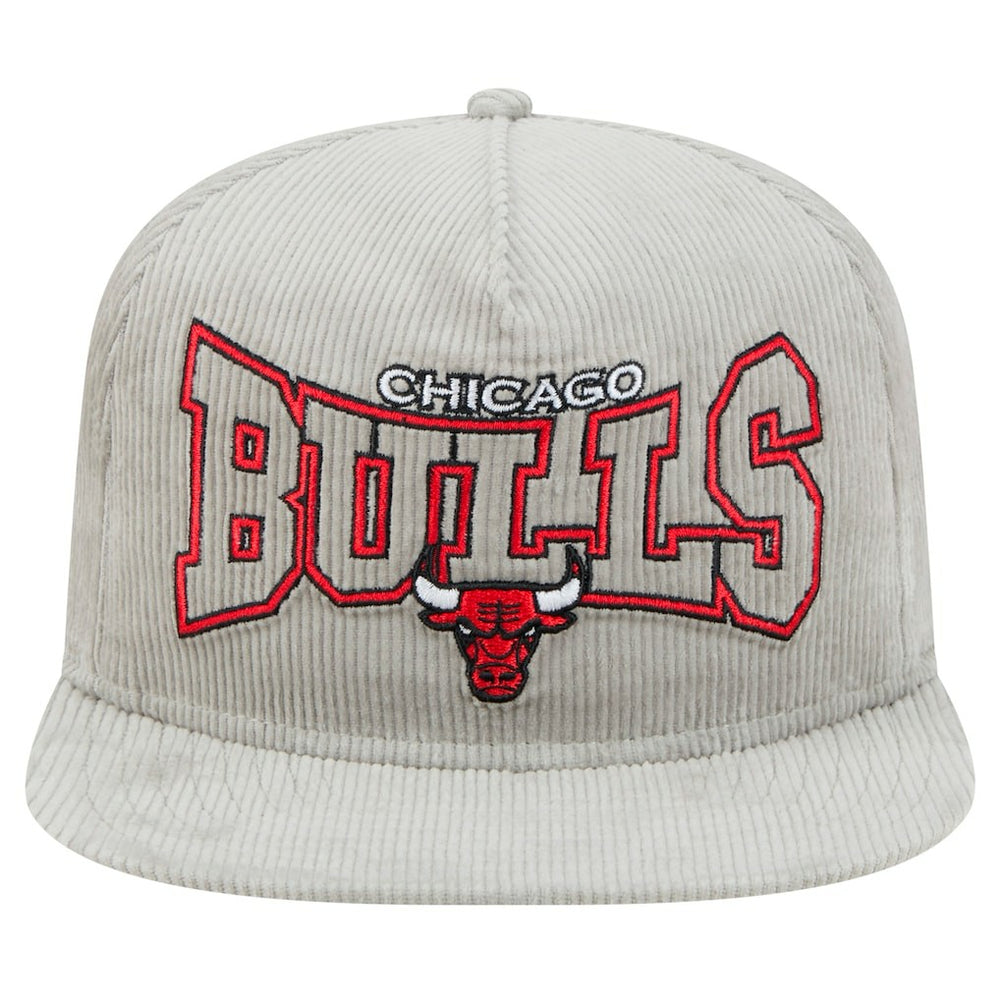 New Era - Chicago Bulls Throwback Corduroy Golfer Snapback Hat - Gray