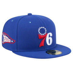 New Era - Philadelphia 76ers Throwback Pennant 59FIFTY Fitted Hat - Royal