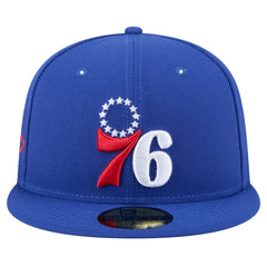 New Era - Philadelphia 76ers Throwback Pennant 59FIFTY Fitted Hat - Royal