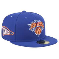 New Era - New York Knicks Throwback Pennant 59FIFTY Fitted Hat - Blue