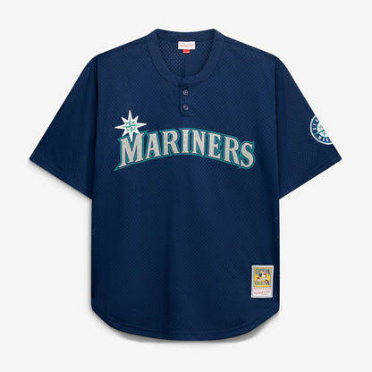 Seattle Mariners Mitchell & Ness Big & Tall Cooperstown Collection Mesh Batting Practice Jersey - Navy | MLB Jerseys