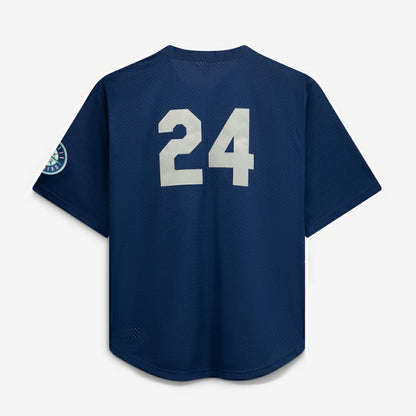 Seattle Mariners Mitchell & Ness Big & Tall Cooperstown Collection Mesh Batting Practice Jersey - Navy | MLB Jerseys