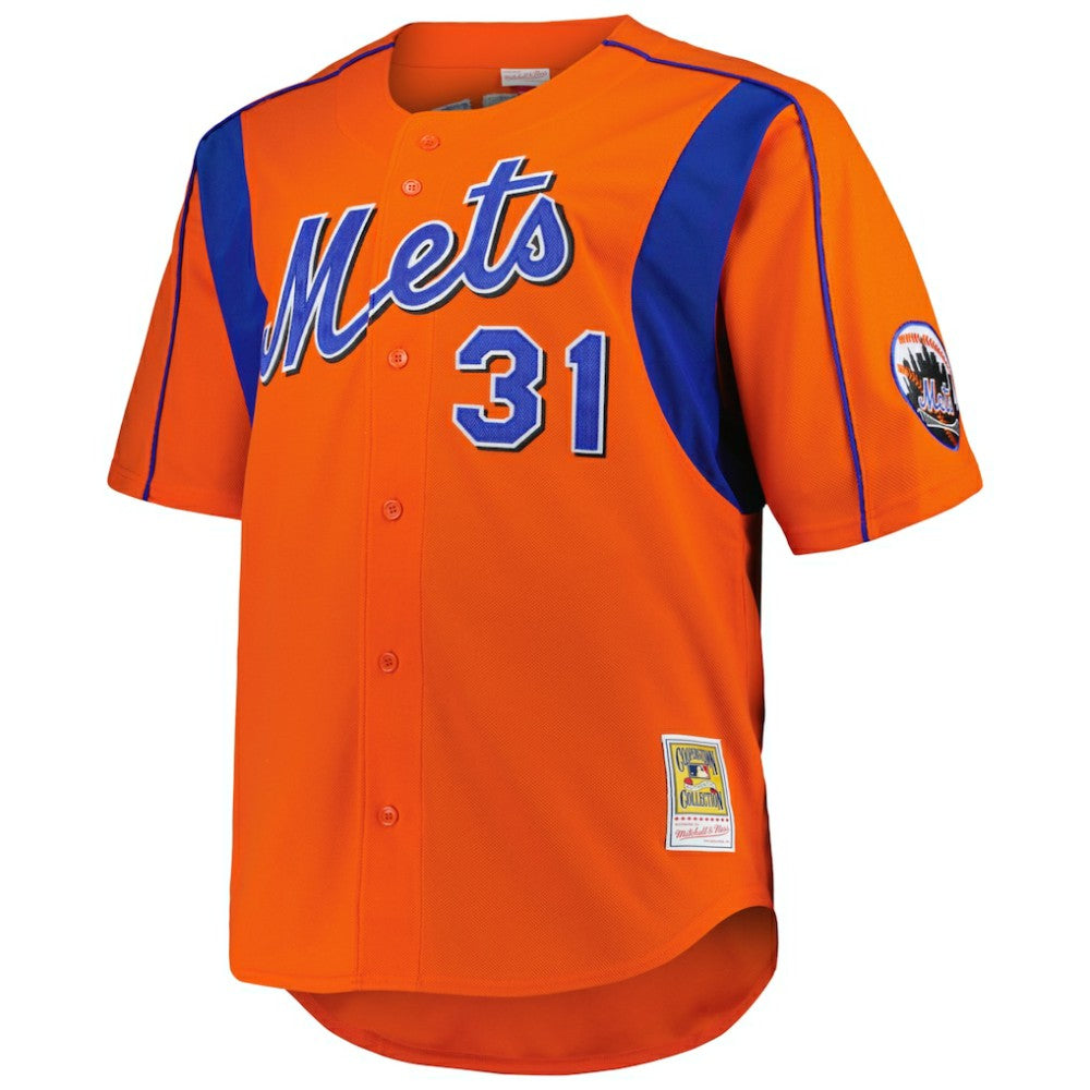 Mike Piazza New York Mets Mitchell & Ness Big & Tall Cooperstown Mesh Batting Practice Jersey for sale