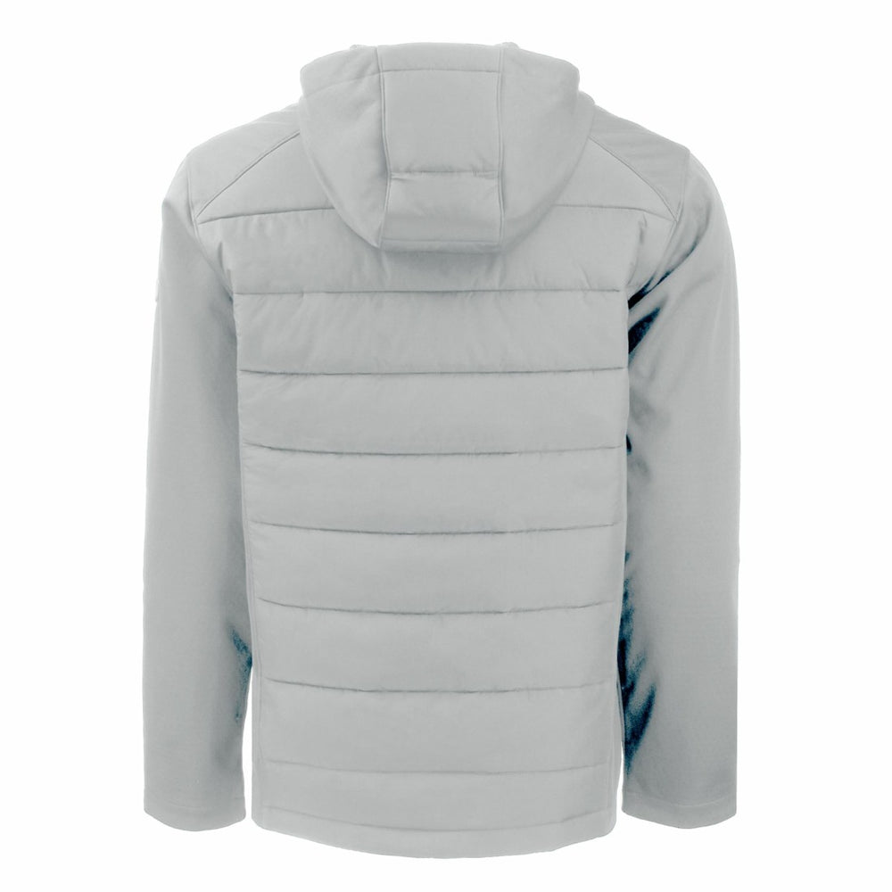Detroit Lions Cutter & Buck Evoke PrimaLoft Hybrid Eco Softshell Recycled Full-Zip Hooded Jacket Gray - NFL