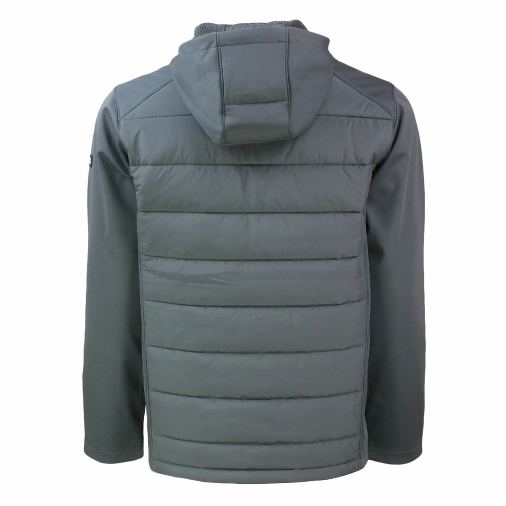 Detroit Lions Cutter & Buck Evoke PrimaLoft Hybrid Eco Softshell Recycled Full-Zip Hooded Jacket Gray - NFL