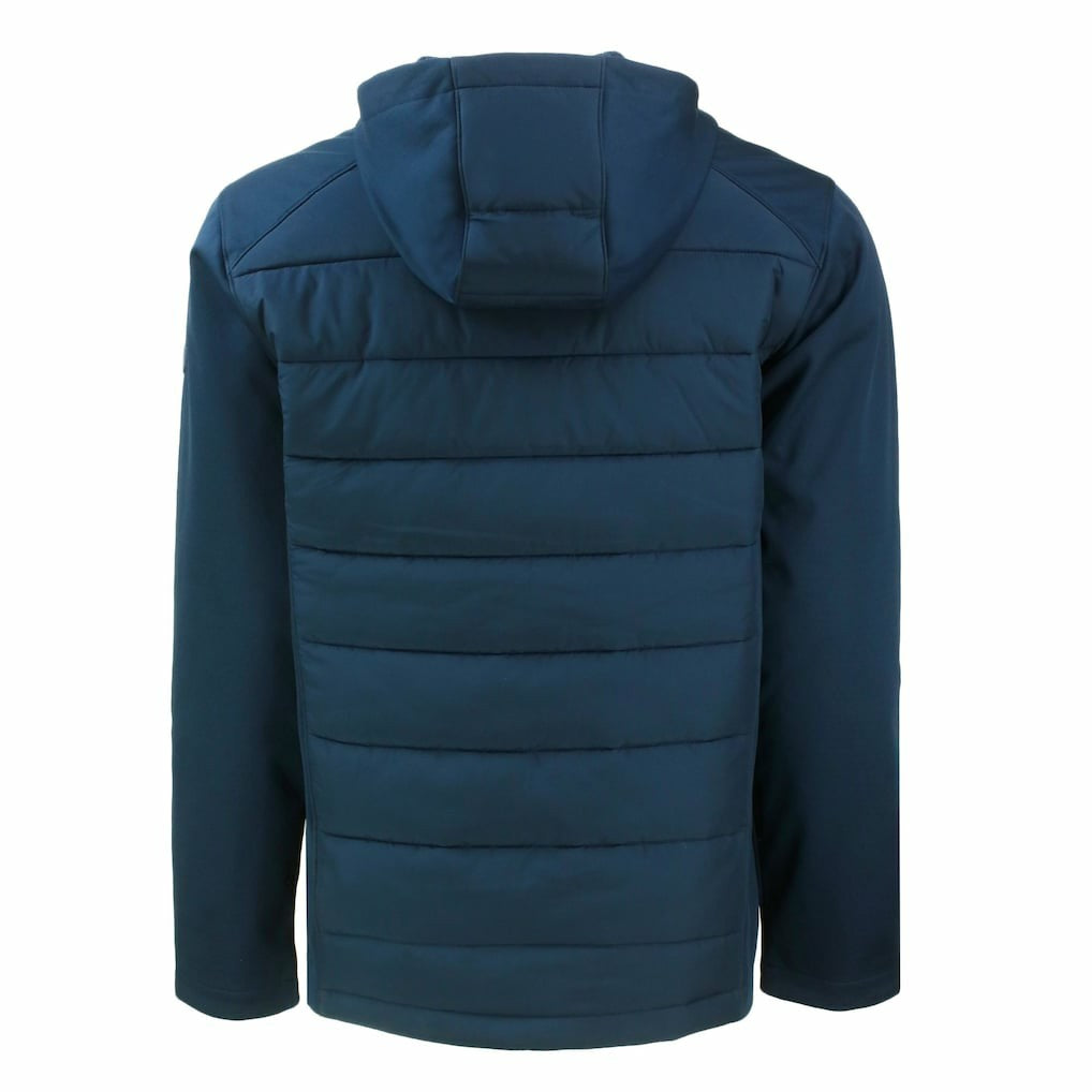 Seattle Seahawks Cutter & Buck Evoke PrimaLoft Hybrid Eco Softshell Recycled Full-Zip Hooded Jacket College Navy - NFL