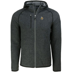 Minnesota Vikings Cutter & Buck Mainsail Full-Zip Hooded Jacket Heather Charcoal - NFL