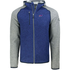 Buffalo Bills Cutter & Buck Mainsail Full-Zip Hooded Jacket Heather Royal - NFL