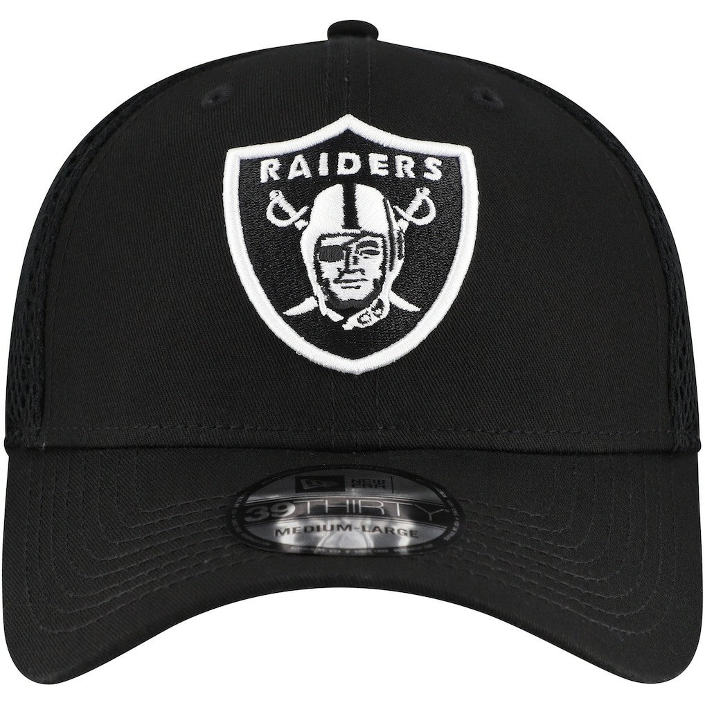 New Era Las Vegas Raiders Black Main Neo 39THIRTY Flex Hat - NFL