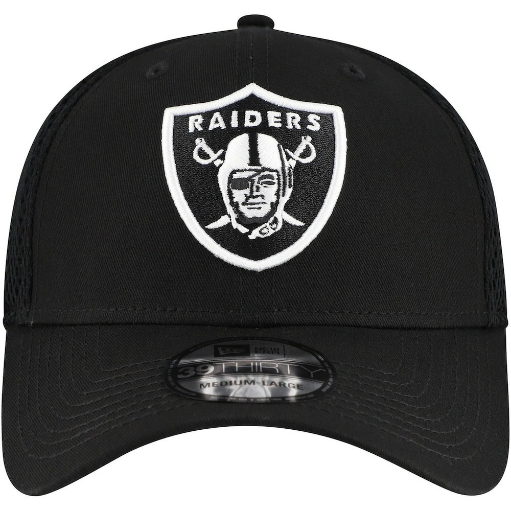 New Era Las Vegas Raiders Black Main Neo 39THIRTY Flex Hat - NFL