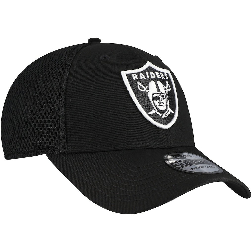 New Era Las Vegas Raiders Black Main Neo 39THIRTY Flex Hat - NFL