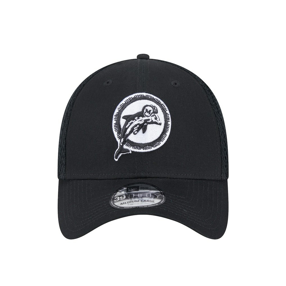 New Era Miami Dolphins Black Main Neo 39THIRTY Flex Hat - NFL