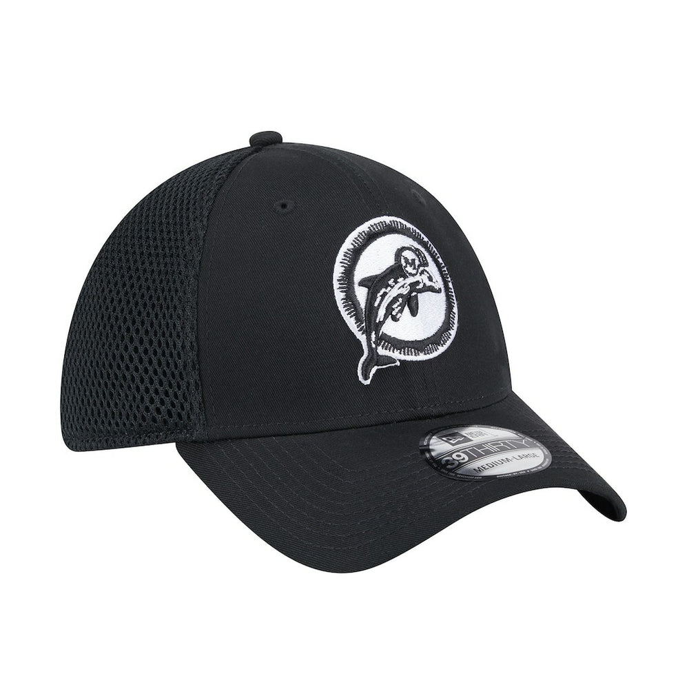 New Era Miami Dolphins Black Main Neo 39THIRTY Flex Hat - NFL