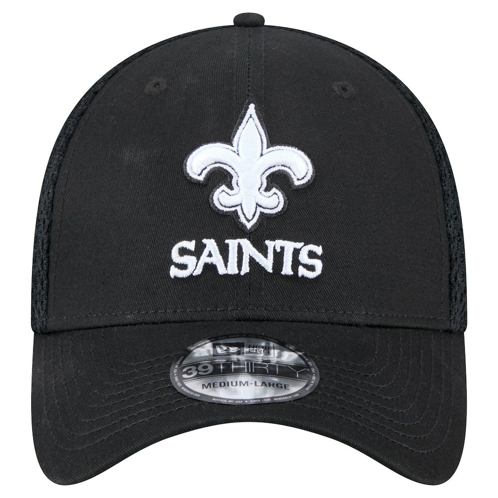 New Era New Orleans Saints Black Main Neo 39THIRTY Flex Hat - NFL