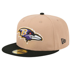 Baltimore Ravens New Era Logo Main 59FIFTY Fitted Hat Tan - NFL