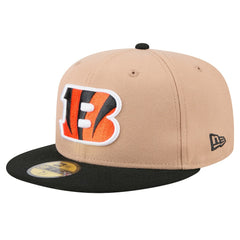 Cincinnati Bengals New Era Logo Main 59FIFTY Fitted Hat Tan - NFL