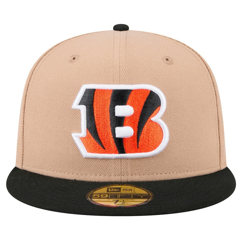 Cincinnati Bengals New Era Logo Main 59FIFTY Fitted Hat Tan - NFL