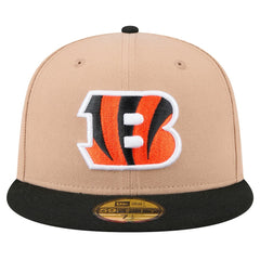 Cincinnati Bengals New Era Logo Main 59FIFTY Fitted Hat Tan - NFL