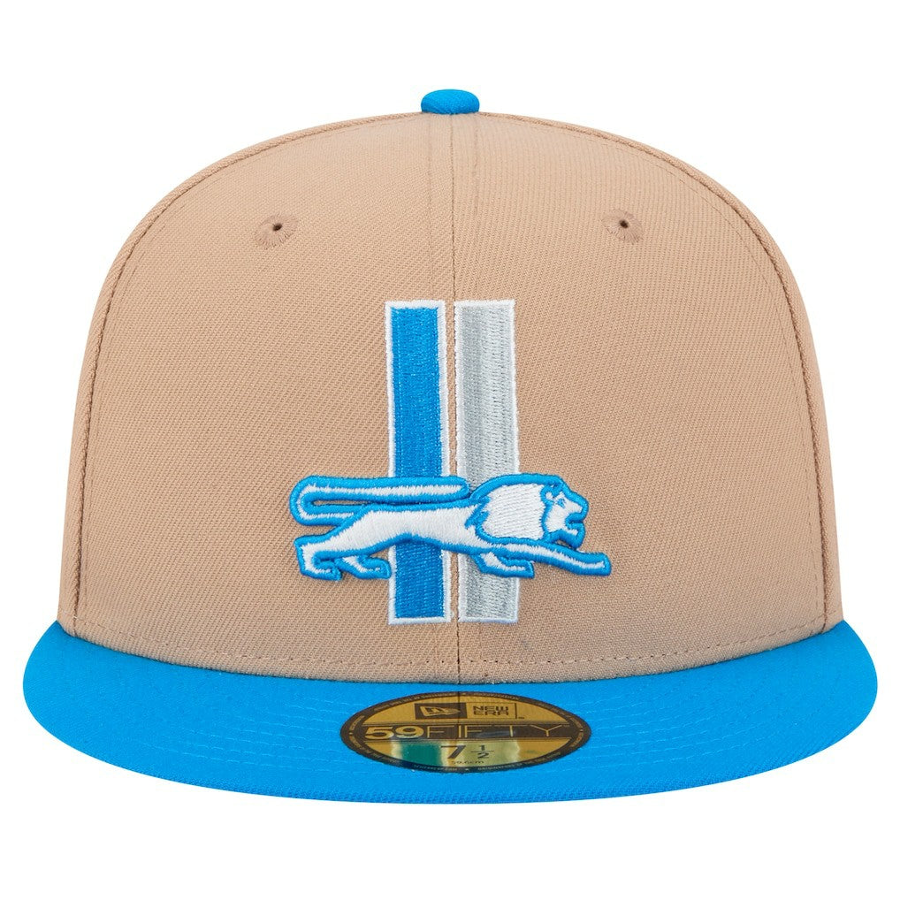 Detroit Lions New Era Throwback Logo Main 59FIFTY Fitted Hat Tan - NFL