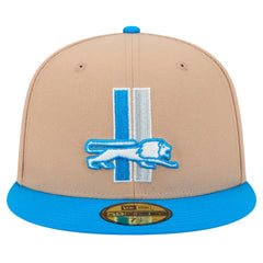 Detroit Lions New Era Throwback Logo Main 59FIFTY Fitted Hat Tan - NFL