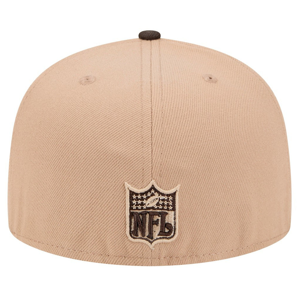 Cleveland Browns New Era Throwback Logo Main 59FIFTY Fitted Hat Tan - NFL