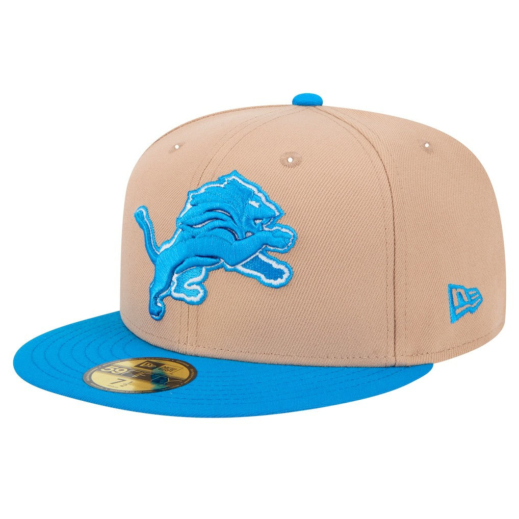 Detroit Lions New Era Logo Main 59FIFTY Fitted Hat Tan - NFL